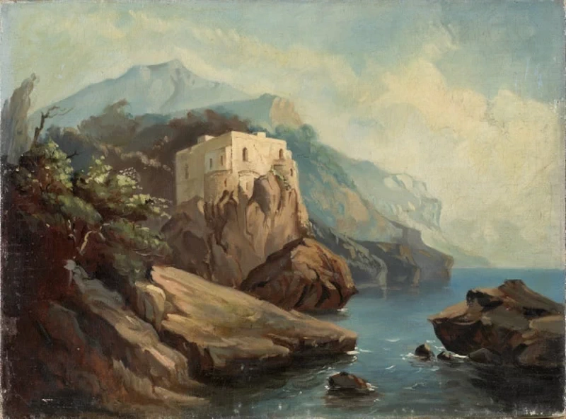 Julie Wilhelmine Hagen - Schwarz, Paesaggio della spiaggia. Italia, Art Museum of Estonia's